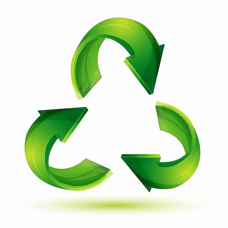 simsearch:400-05305041,k - illustration of recycle icon on white background Photographie de stock - Aubaine LD & Abonnement, Code: 400-04279991
