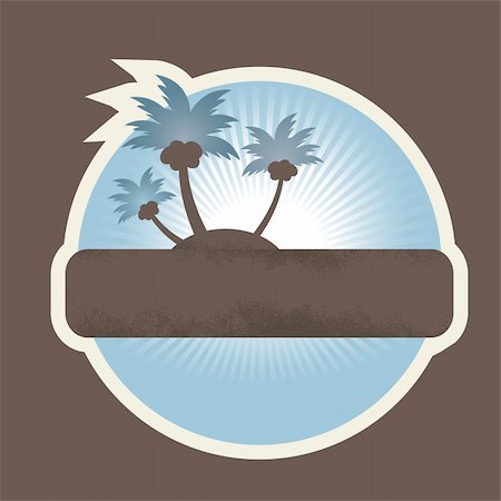 retro surf art - Tropical Beach Banner. vector illustration Stock Photo - Budget Royalty-Free & Subscription, Code: 400-04270130