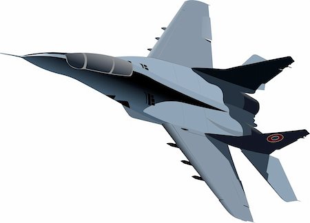 simsearch:400-04270337,k - Vector combat aircraft Foto de stock - Super Valor sin royalties y Suscripción, Código: 400-04270308