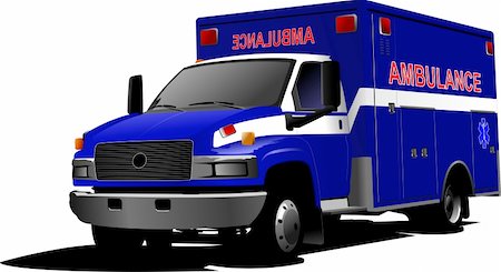 simsearch:400-04864158,k - Modern ambulance van over white. Colored vector illustration Stock Photo - Budget Royalty-Free & Subscription, Code: 400-04270314
