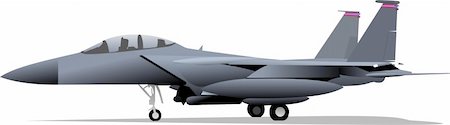 Vector combat aircraft Stock Photo - Budget Royalty-Free & Subscription, Code: 400-04270310