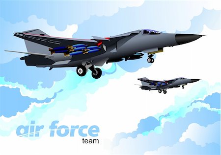 simsearch:400-04270337,k - Air force team. Vector illustration Foto de stock - Super Valor sin royalties y Suscripción, Código: 400-04270331