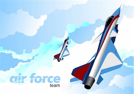 simsearch:400-04270337,k - Air force team. Vector illustration Foto de stock - Super Valor sin royalties y Suscripción, Código: 400-04270332