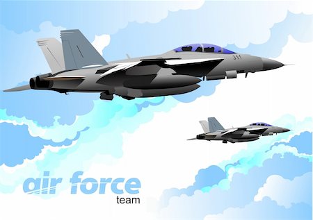 simsearch:400-04270337,k - Air force team. Vector illustration Foto de stock - Super Valor sin royalties y Suscripción, Código: 400-04270333