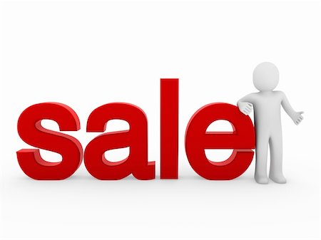 3d human sale red symbol business buy isolated Stock Photo - Budget Royalty-Free & Subscription, Code: 400-04270545