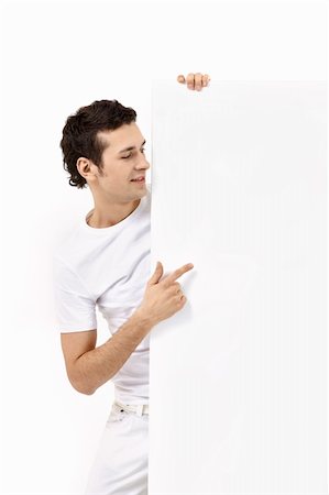 simsearch:400-04340435,k - The young man with the empty form on a white background Stock Photo - Budget Royalty-Free & Subscription, Code: 400-04271133