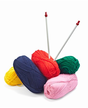 simsearch:400-04740891,k - close up of wool knitting on white background with clpping path Stockbilder - Microstock & Abonnement, Bildnummer: 400-04271152