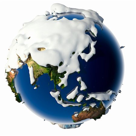 Relief planet Earth is covered with snow drifts - the concept of the winter season, snowy weather, Christmas holidays and New Year Stock Photo - Budget Royalty-Free & Subscription, Code: 400-04271408