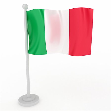 simsearch:400-04620875,k - Illustration of a flag of Italy on a white background Stock Photo - Budget Royalty-Free & Subscription, Code: 400-04271766