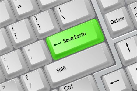 pause button - illustration of save earth on white background Stock Photo - Budget Royalty-Free & Subscription, Code: 400-04271785