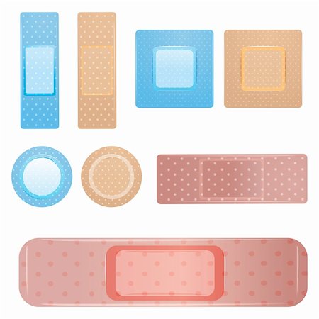 simsearch:400-04447310,k - illustration of bandage icons on white background Stock Photo - Budget Royalty-Free & Subscription, Code: 400-04271799