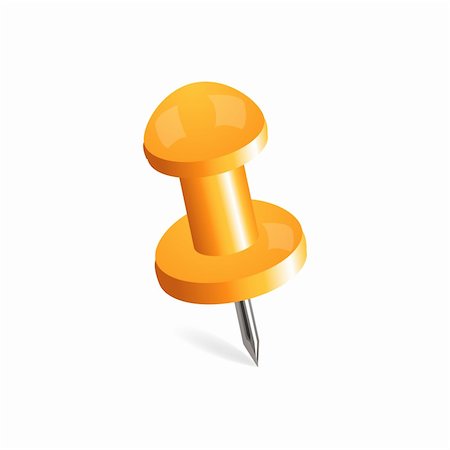 push pin reminder - illustration of board pin on isolated background Stock Photo - Budget Royalty-Free & Subscription, Code: 400-04271820