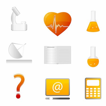 illustration of science icons on white background Stock Photo - Budget Royalty-Free & Subscription, Code: 400-04271835