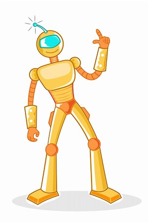 simsearch:400-07837920,k - illustration of creative robot on isolated background Stock Photo - Budget Royalty-Free & Subscription, Code: 400-04271830