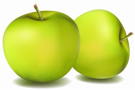 simsearch:400-04266693,k - illustration of natural apples on white background Foto de stock - Super Valor sin royalties y Suscripción, Código: 400-04271851