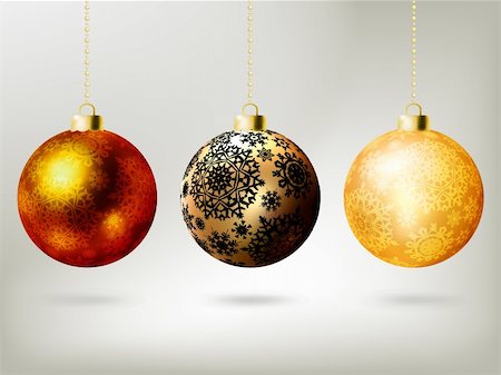 simsearch:400-06766392,k - Shiny Christmas Balls. EPS 8 vector file included Stock Photo - Budget Royalty-Free & Subscription, Code: 400-04271940