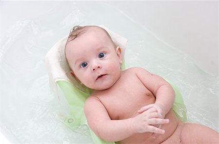 Beauty happy baby boy having bath Stock Photo - Budget Royalty-Free & Subscription, Code: 400-04271962