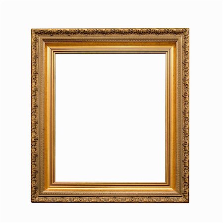 antique golden frame isolated on a white background Stock Photo - Budget Royalty-Free & Subscription, Code: 400-04271996