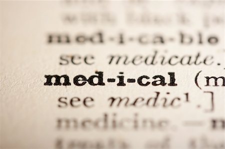 printed training - Word medical from the old dictionary, a close up. Stock Photo - Budget Royalty-Free & Subscription, Code: 400-04272093