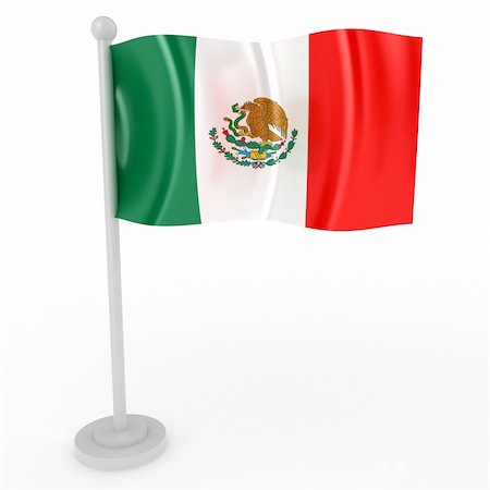 simsearch:400-08250314,k - Illustration of a flag of Mexico on a white background Stock Photo - Budget Royalty-Free & Subscription, Code: 400-04272208