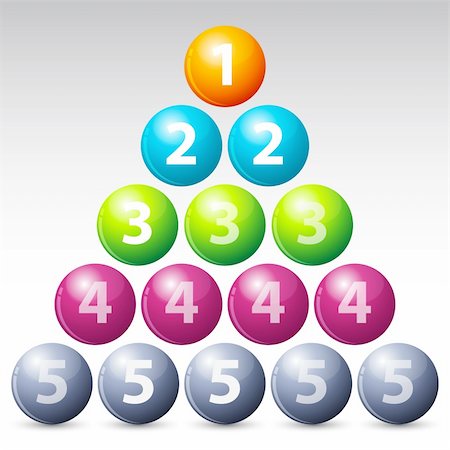 simsearch:400-08156505,k - illustration of colorful number balls on white background Fotografie stock - Microstock e Abbonamento, Codice: 400-04272514