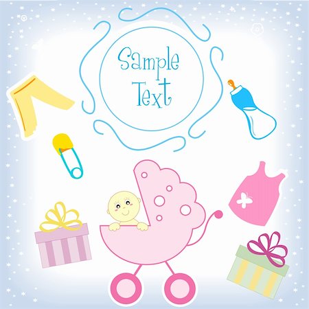 plastic toy family - illustration of kids card Stock Photo - Budget Royalty-Free & Subscription, Code: 400-04272518