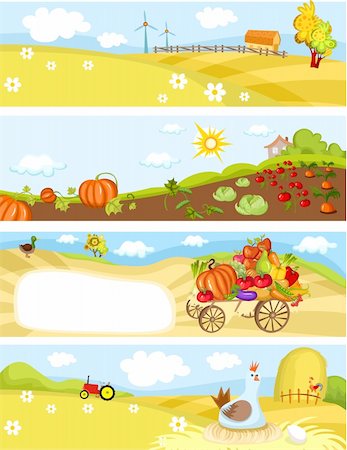 vector illustration of a farm cards Stock Photo - Budget Royalty-Free & Subscription, Code: 400-04272583