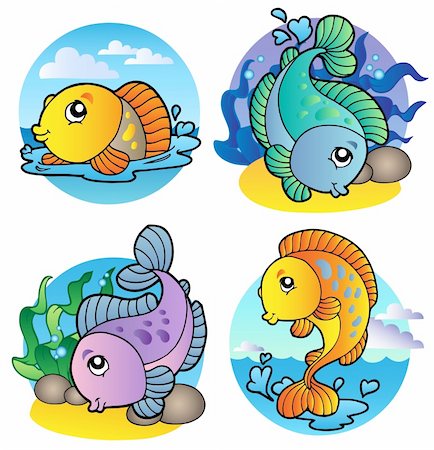 simsearch:400-04121044,k - Various freshwater fishes 1 - vector illustration. Photographie de stock - Aubaine LD & Abonnement, Code: 400-04272718