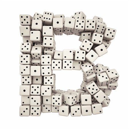 symbols dice - One letter of pile of dice alphabet. isolated on white including clipping path. Stock Photo - Budget Royalty-Free & Subscription, Code: 400-04272758