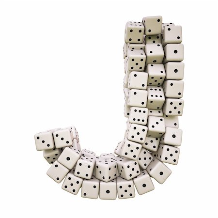 symbols dice - One letter of pile of dice alphabet. isolated on white including clipping path. Photographie de stock - Aubaine LD & Abonnement, Code: 400-04272766