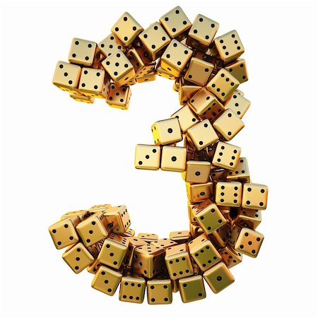 simsearch:400-04272786,k - figures from the golden dice. isolated on white. including clipping path. Stock Photo - Budget Royalty-Free & Subscription, Code: 400-04272814