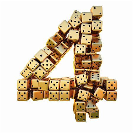simsearch:400-04272799,k - figures from the golden dice. isolated on white. including clipping path. Stock Photo - Budget Royalty-Free & Subscription, Code: 400-04272815