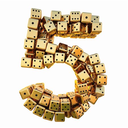 simsearch:400-04272786,k - figures from the golden dice. isolated on white. including clipping path. Stock Photo - Budget Royalty-Free & Subscription, Code: 400-04272816