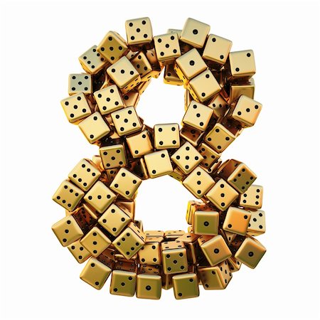 simsearch:400-04272799,k - figures from the golden dice. isolated on white. including clipping path. Stock Photo - Budget Royalty-Free & Subscription, Code: 400-04272819