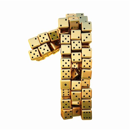 simsearch:400-04272799,k - figures from the golden dice. isolated on white. including clipping path. Stock Photo - Budget Royalty-Free & Subscription, Code: 400-04272812