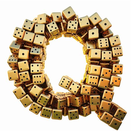 symbols dice - letter from the golden dice. isolated on white. including clipping path. Stock Photo - Budget Royalty-Free & Subscription, Code: 400-04272840