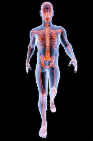 simsearch:400-04191168,k - walking man under X-rays. 3d render. Stock Photo - Budget Royalty-Free & Subscription, Code: 400-04272964
