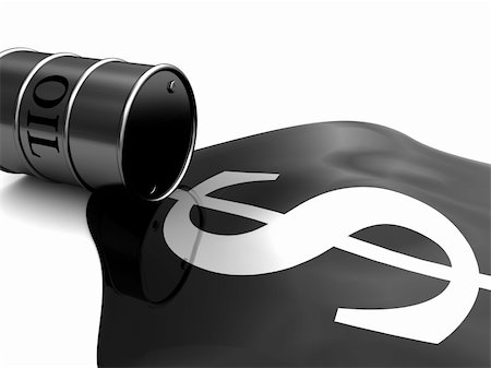 simsearch:630-06724437,k - abstract 3d illustration of oil barrel and dollar sign Stock Photo - Budget Royalty-Free & Subscription, Code: 400-04273242