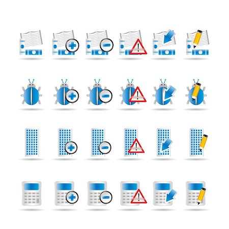 24 Business, office and website icons - vector icon set 2 Foto de stock - Super Valor sin royalties y Suscripción, Código: 400-04273293