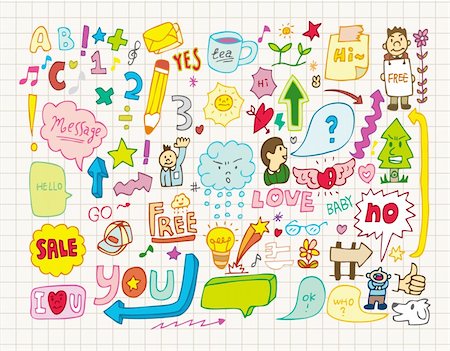 collection of doodles(hand draw) Stock Photo - Budget Royalty-Free & Subscription, Code: 400-04273307