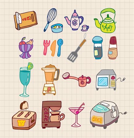 Kitchen appliances icon Stock Photo - Budget Royalty-Free & Subscription, Code: 400-04273320
