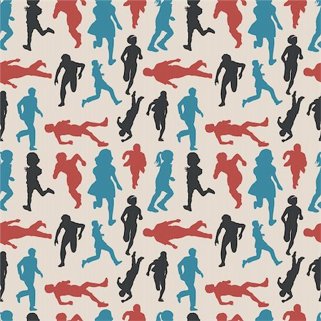 people run seamless pattern Foto de stock - Super Valor sin royalties y Suscripción, Código: 400-04273380