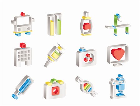 doctor business computer - Medicine and healthcare icons - vector icon set Stock Photo - Budget Royalty-Free & Subscription, Code: 400-04273435