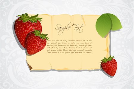 simsearch:400-04744945,k - illustration of beautiful strawberry card Foto de stock - Super Valor sin royalties y Suscripción, Código: 400-04273446