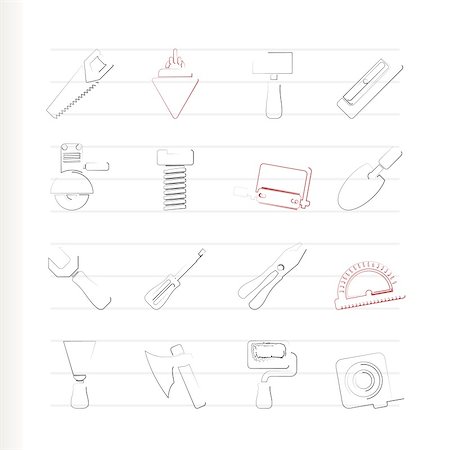 simsearch:400-08199858,k - Building and Construction Tools icons - Vector Icon Set Stock Photo - Budget Royalty-Free & Subscription, Code: 400-04273441