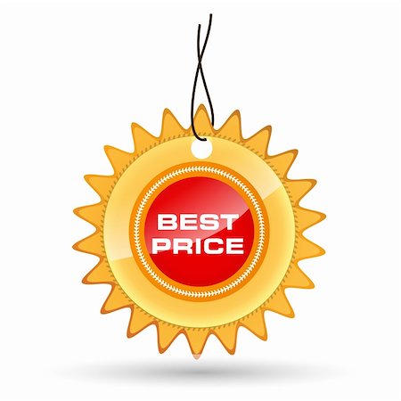 simsearch:400-06325568,k - illustration of best price tag on white background Stockbilder - Microstock & Abonnement, Bildnummer: 400-04273476