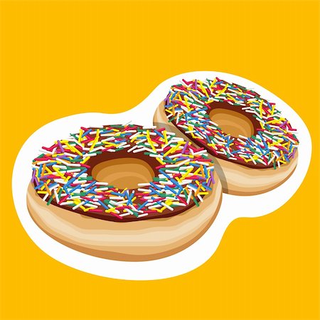 simsearch:400-06524508,k - illustration of colorful doughnuts Stock Photo - Budget Royalty-Free & Subscription, Code: 400-04273533