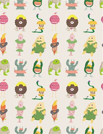simsearch:400-04307051,k - seamless Monster pattern Stock Photo - Budget Royalty-Free & Subscription, Code: 400-04273595