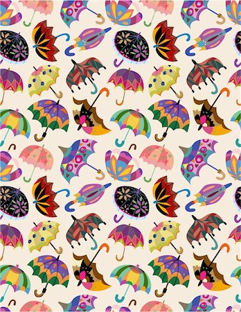 simsearch:400-04273840,k - seamless umbrellas pattern Stock Photo - Budget Royalty-Free & Subscription, Code: 400-04273635