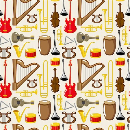 musical instruments Stock Photo - Budget Royalty-Free & Subscription, Code: 400-04273630